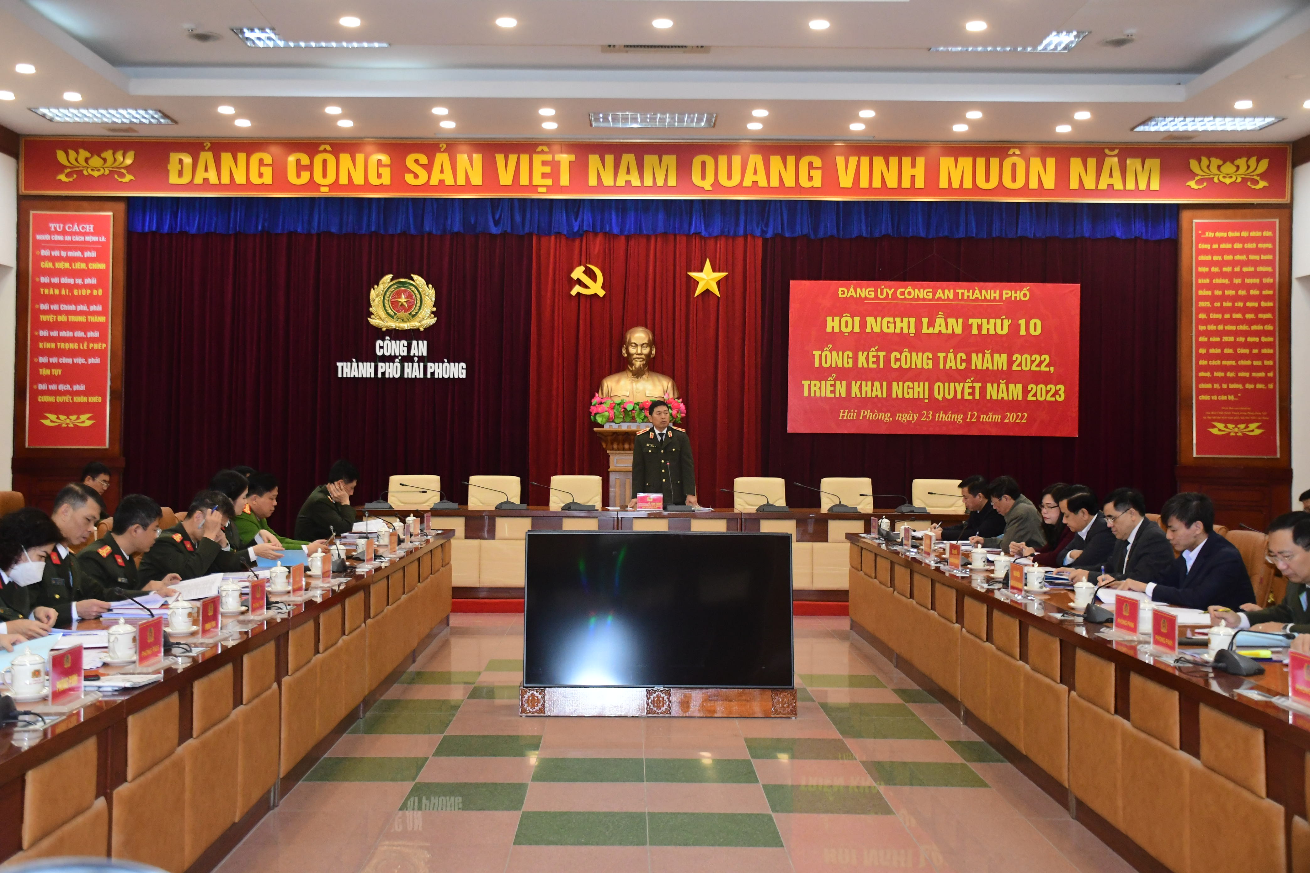 Đảng ủy Công an thành phố:  Triển khai 8 nhiệm vụ công tác trọng tâm năm 2023